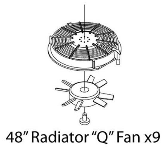 Athearn ATHG63850 HO Scale Fans Set SD70/"Q" (3)
