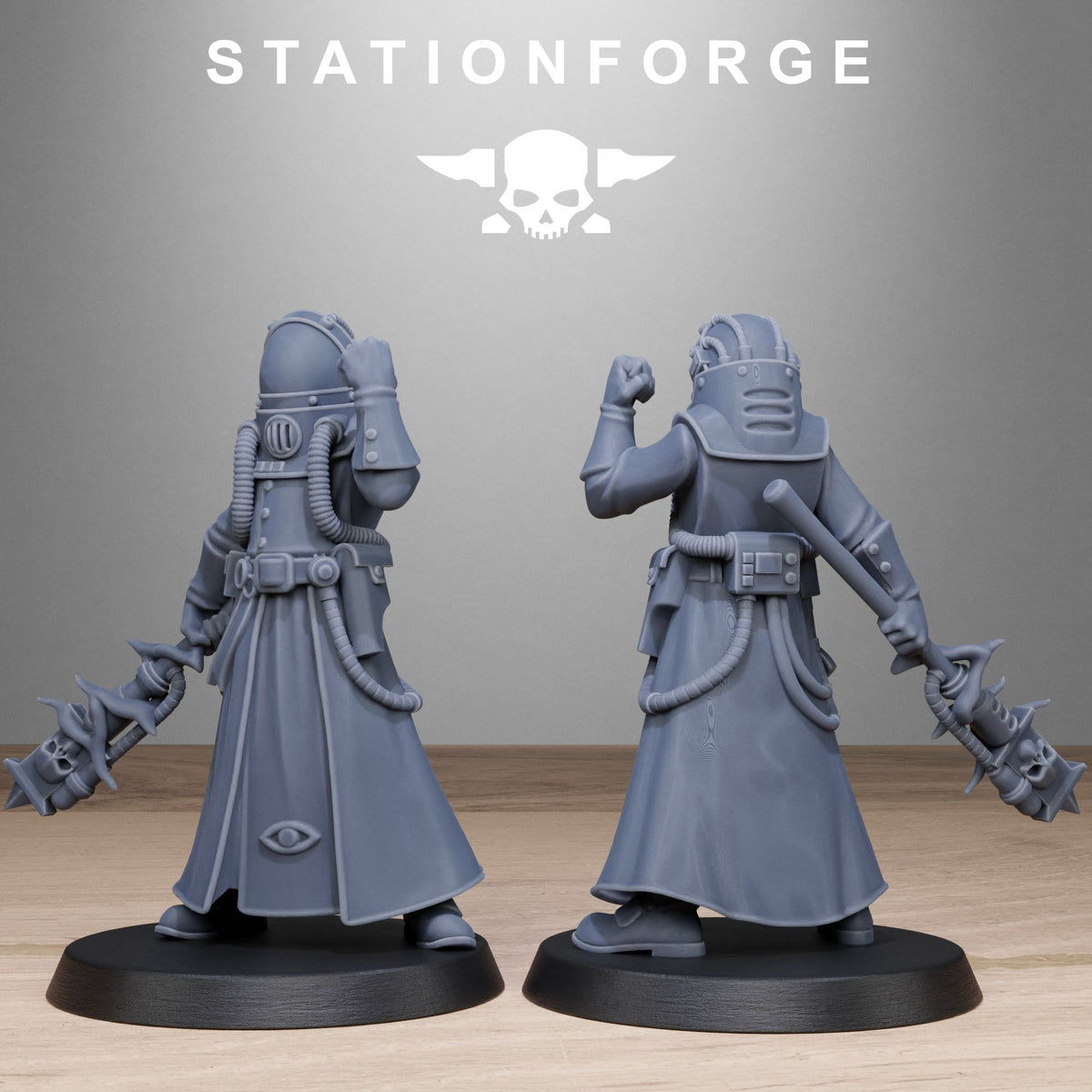 3D Printed GrimCorp Seers by StationForge Miniatures