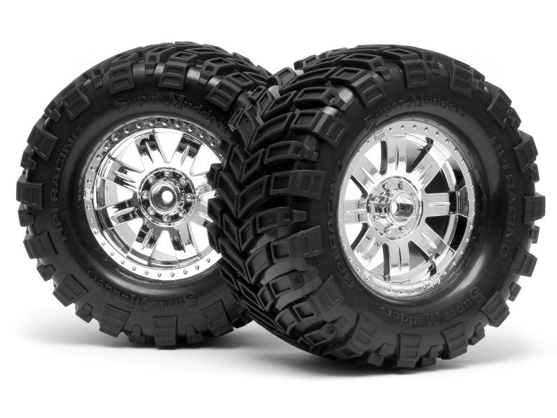 HPI 4726 Super Mudders Mounted Tires Shiny Chrome (2)