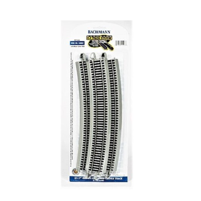 Bachmann HO Scale BAC44507 35-1/2" Radius 18-Degree EZ Track Nickel Silver Curve