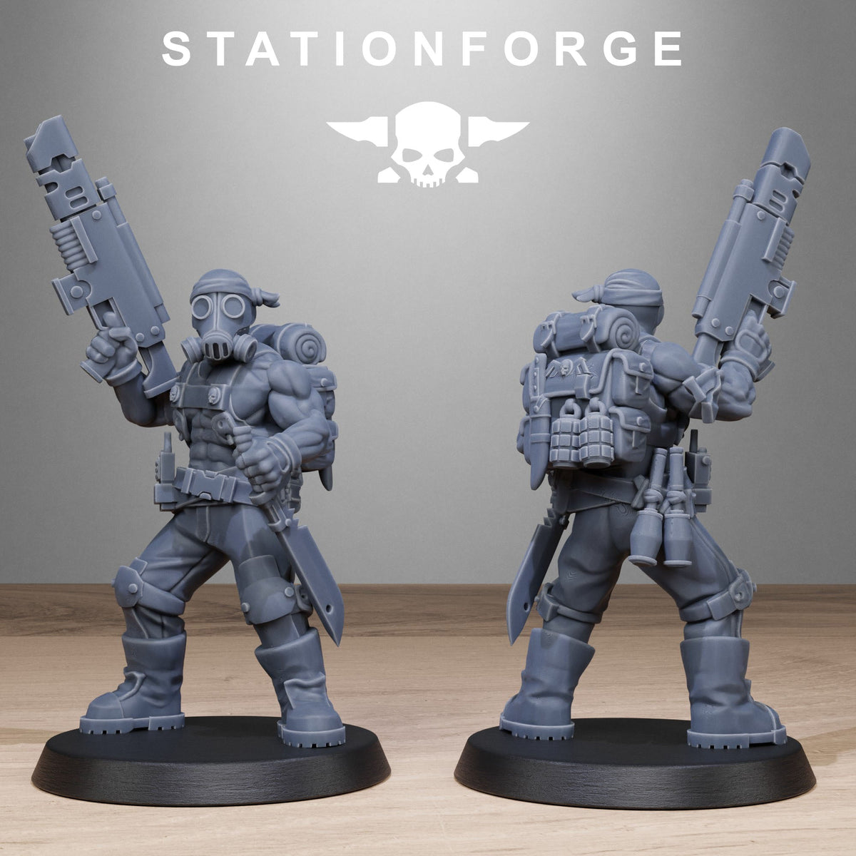 3D Printed GrimGuard Jungle Fighters by StationForge Miniatures
