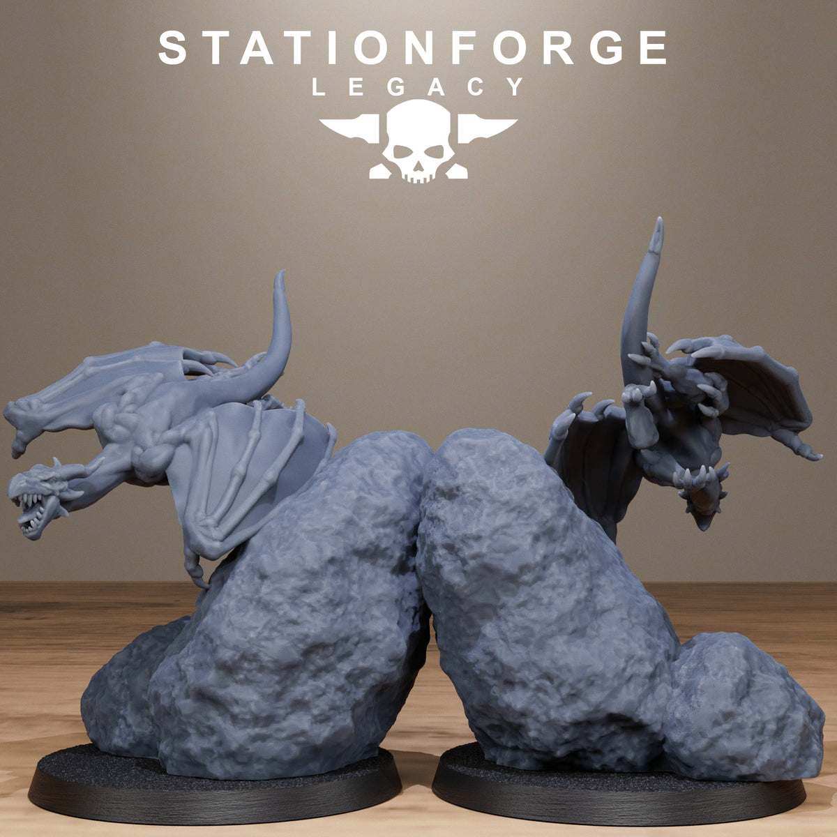 3D Printed Solaris Dragon Squad by StationForge Miniatures