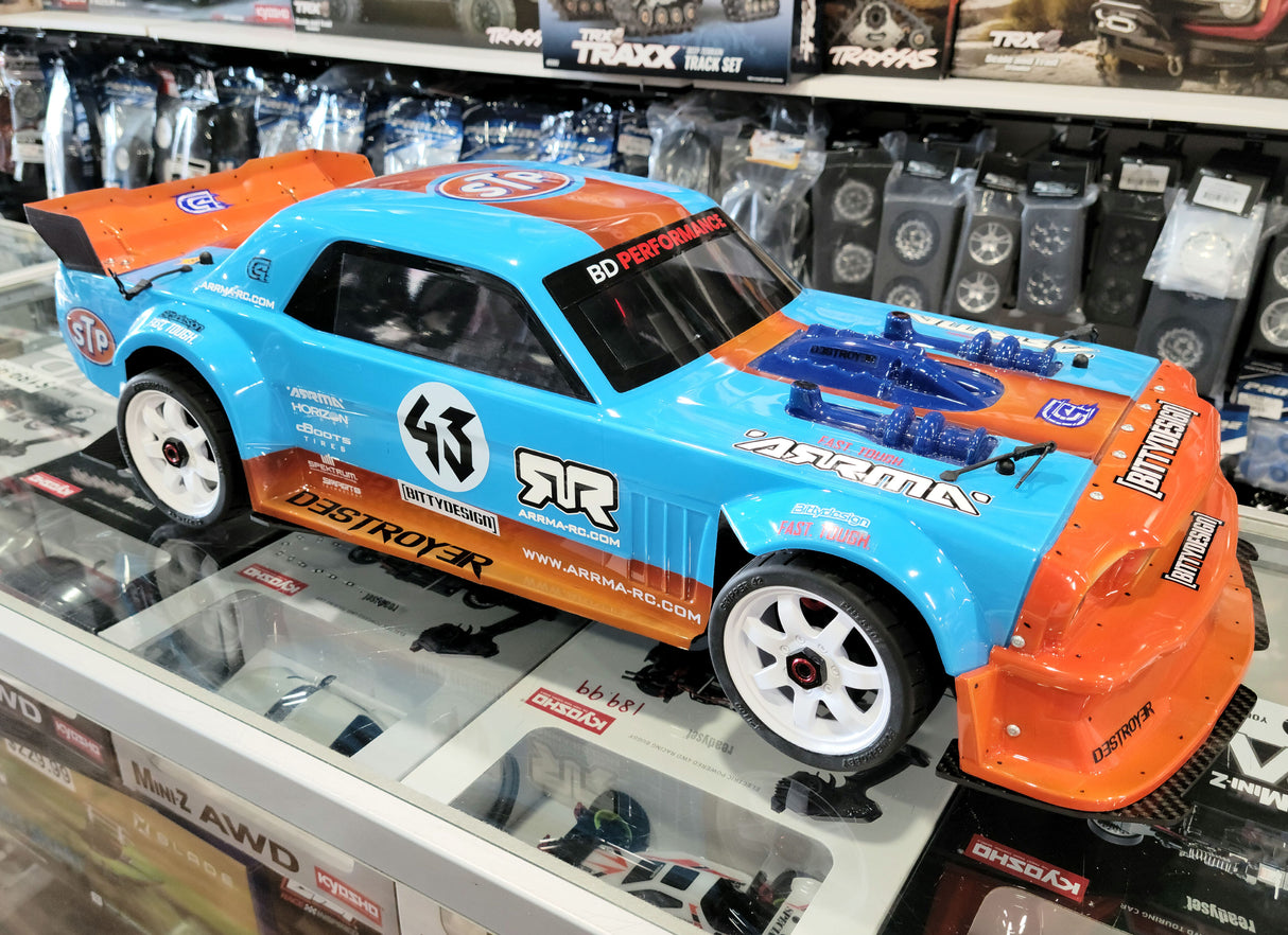 IRonManRc CUSTOM ARRMA LIMITLESS V2 CAR W/ BITTY DESIGN DESTROYER BODY