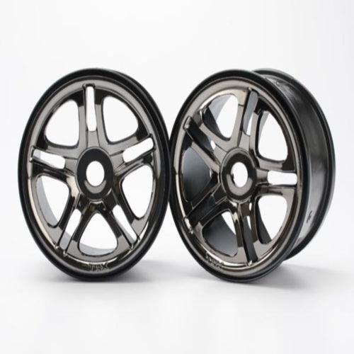 Traxxas 5172A SS 3.8" Wheel Black Chrome T-Maxx Revo (2)