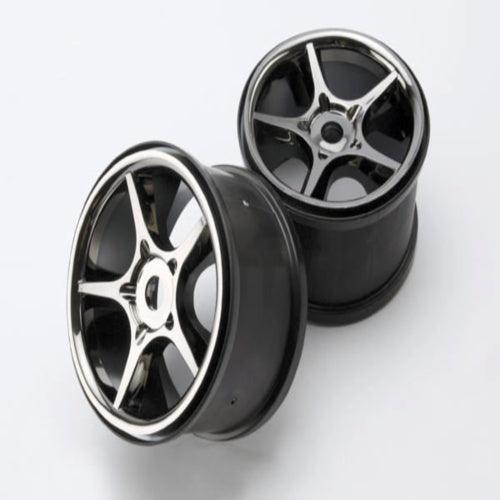 Traxxas 5372X Gemini 3.8" Wheels Black Chrome (2) E-Revo Summit