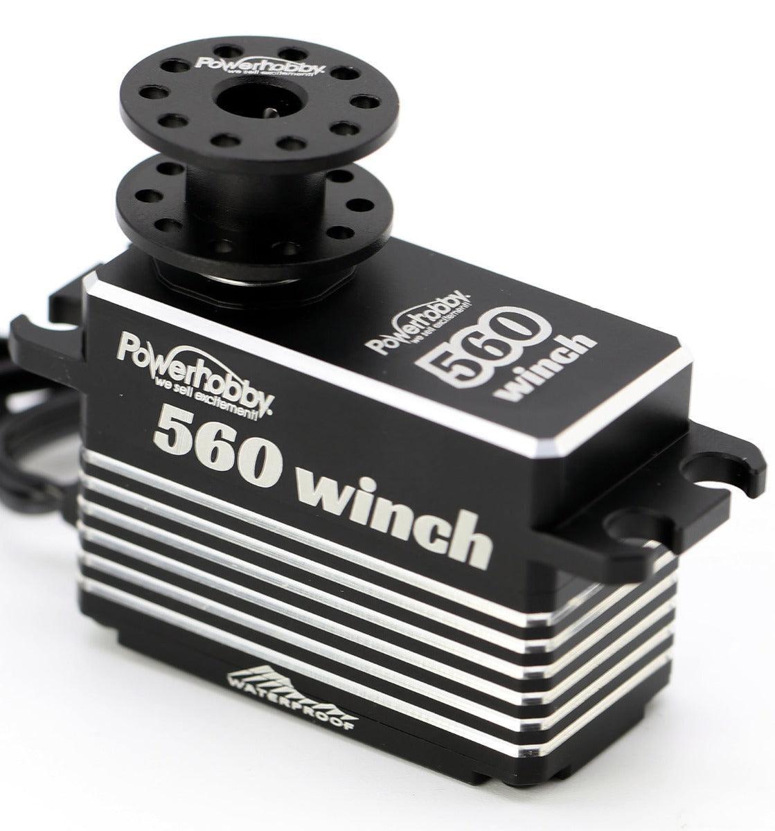 Powerhobby 560 HV Waterproof Low Profile Crawler Winch Brushless Servo