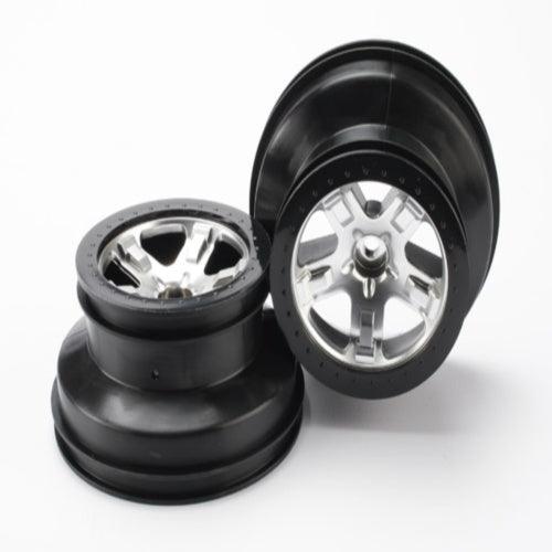 Traxxas 5874 Front Wheel Satin Chrome 2.2 3.0 Slash F-150 Robby Gordon (2)