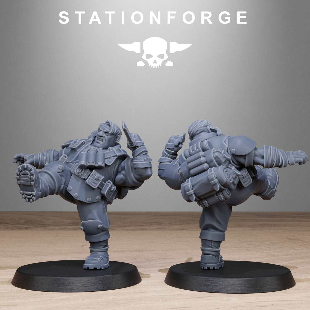 3D Printed GrimGuard Jungle Fighter Mutants x10 by StationForge Miniatures