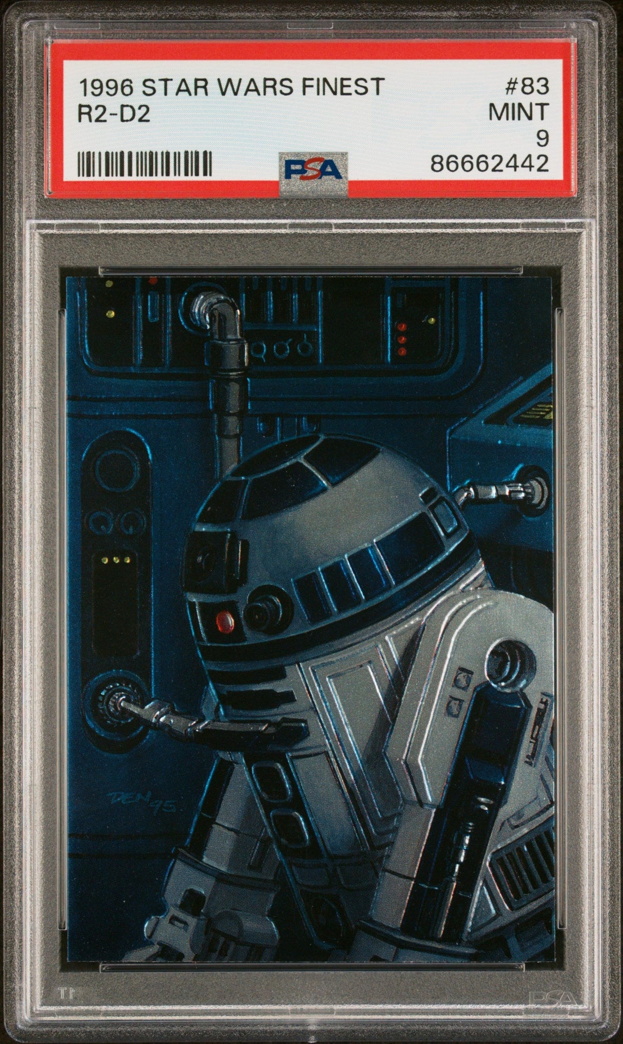 1996 STAR WARS FINEST R2-D2 #83 - PSA 9