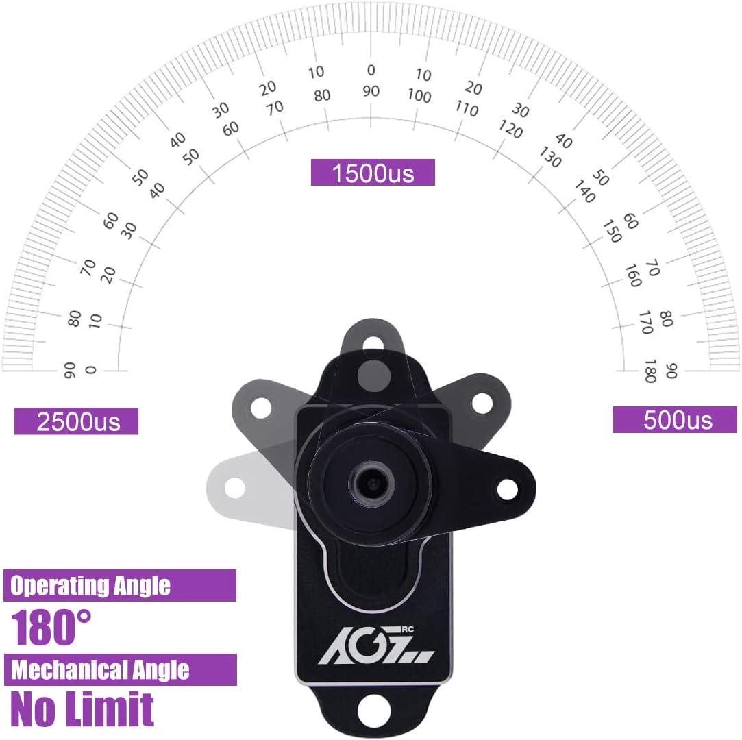 AGFRC Mini-Z-Car Micro Steering Servo - 11g Upgrade Programmable 0.050sec High Speed Full Metal Gear Mini Digital Coreless Servo, Control Angle 180° (A11CLS V3)