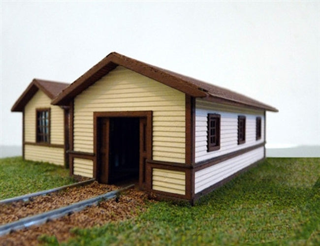 Branchline Laser-Art 656 HO PRR Baggage Bldg and Tool House Kit