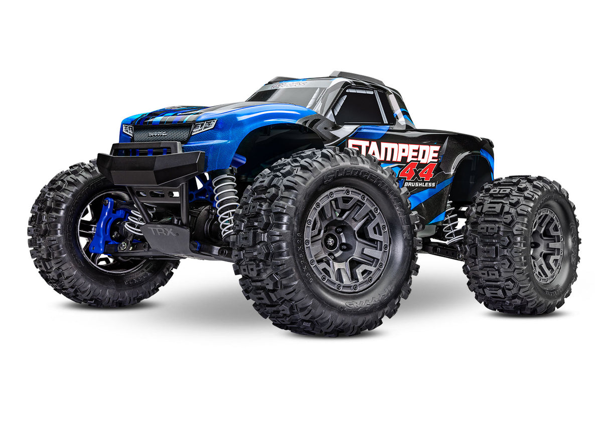 Traxxas 67154-4 BLEU Stampede 4X4 BL-2s : Monster Truck 4WD à l'échelle 1/10