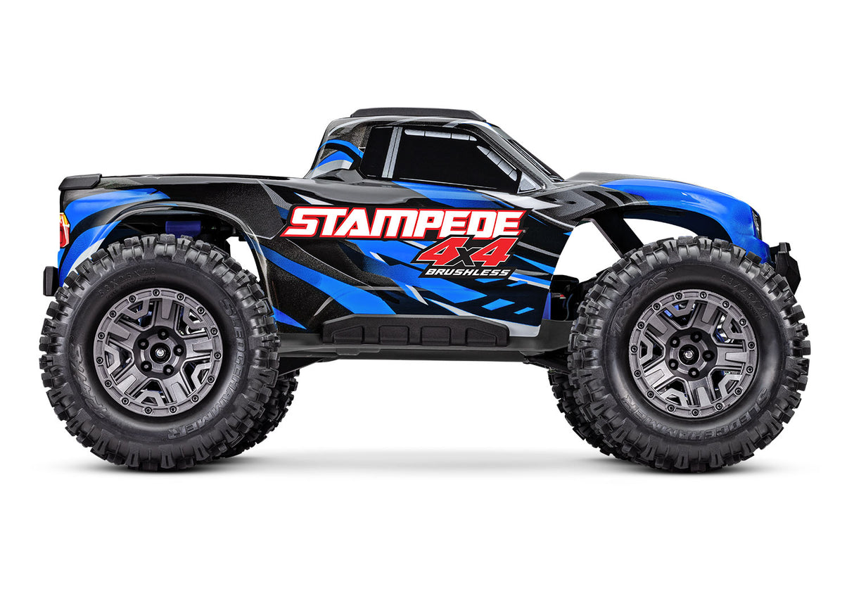 Traxxas 67154-4 BLEU Stampede 4X4 BL-2s : Monster Truck 4WD à l'échelle 1/10