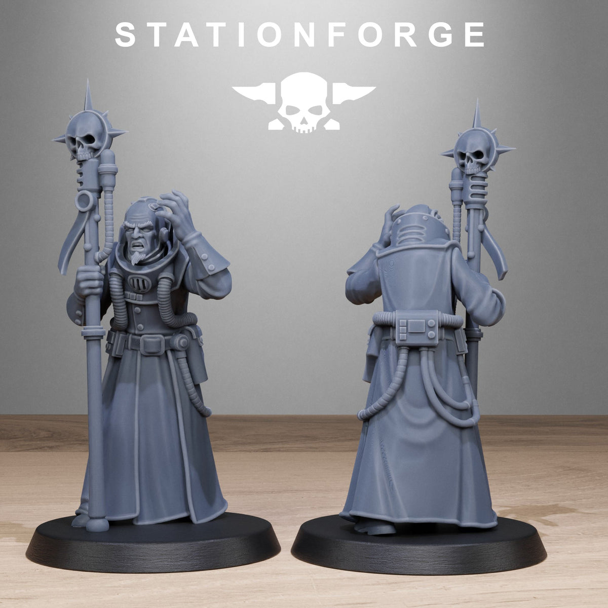3D Printed GrimCorp Seers by StationForge Miniatures