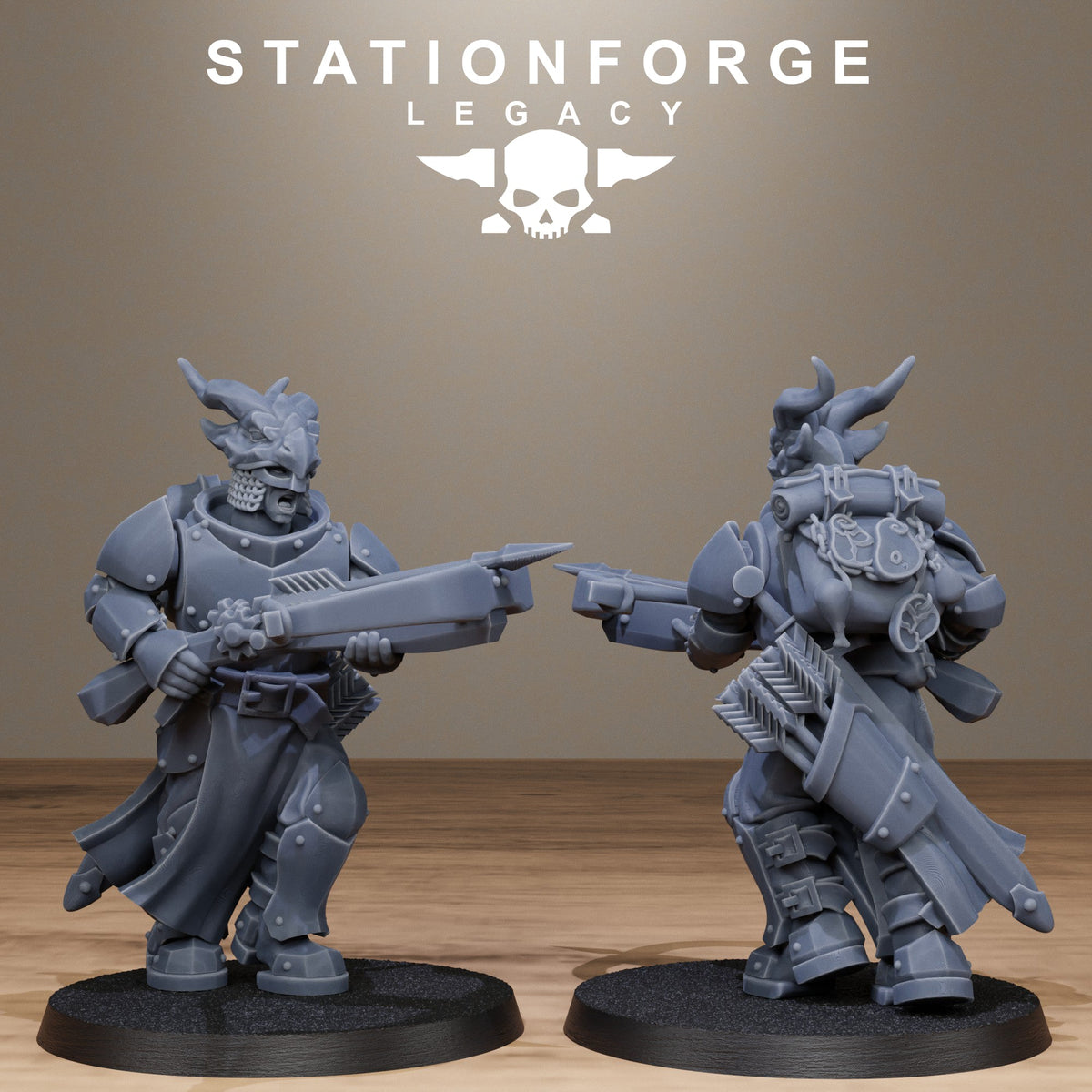 3D Printed Solaris Dragon Squad by StationForge Miniatures