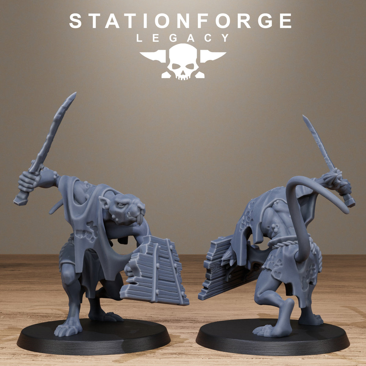 3D Printed Rotfang Melee Infantry by Stationforge Legacy Miniatures