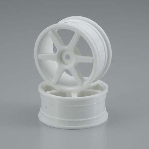 KYOSHO VZH001W Wheel 6-Spoke White 24mm (2) TF-5 Stallion / TF-5 / EP FAZER