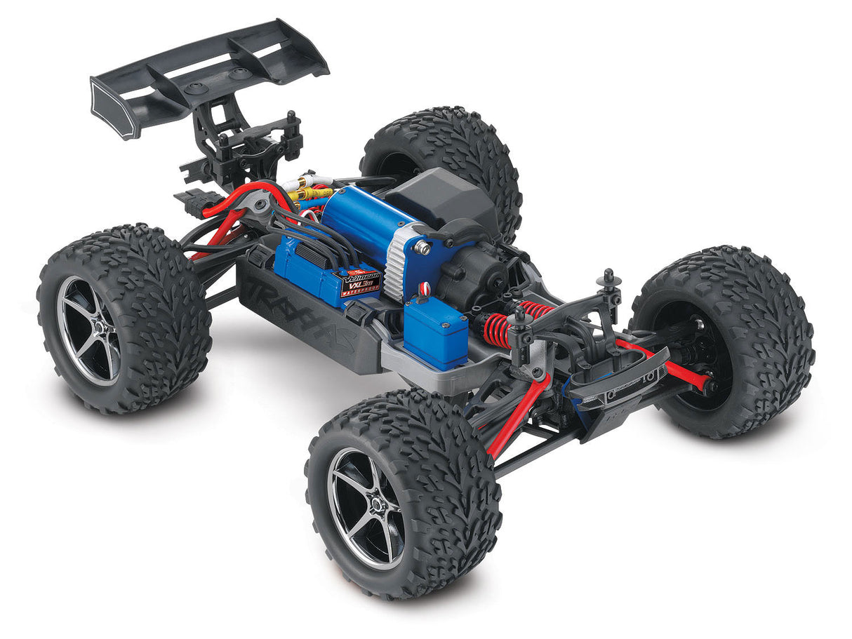 Traxxas 71076-8 AZUL/NEGRO Escala 1/16 E-Revo VXL: Monster Truck 4X4 sin escobillas con USB-C
