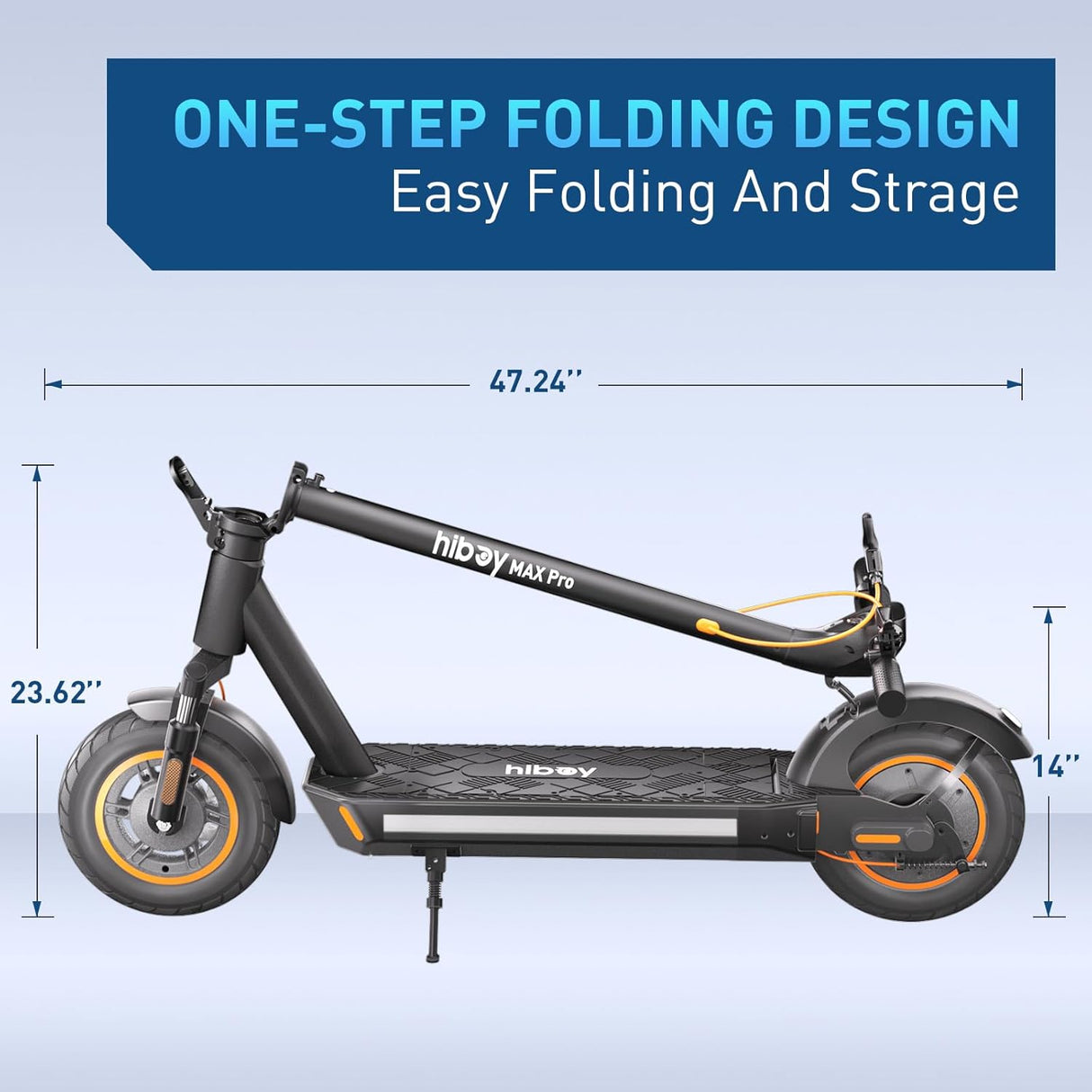 Hiboy MAX Pro Electric Scooter, 46.6 Mi Long Range, 22 MPH Power by 650W MAX Motor, 11'' Pneumatic Tires, Split Hub Design, Dual Suspension, 265lbs MAX Load, Commuting Electric Scooter for Adults