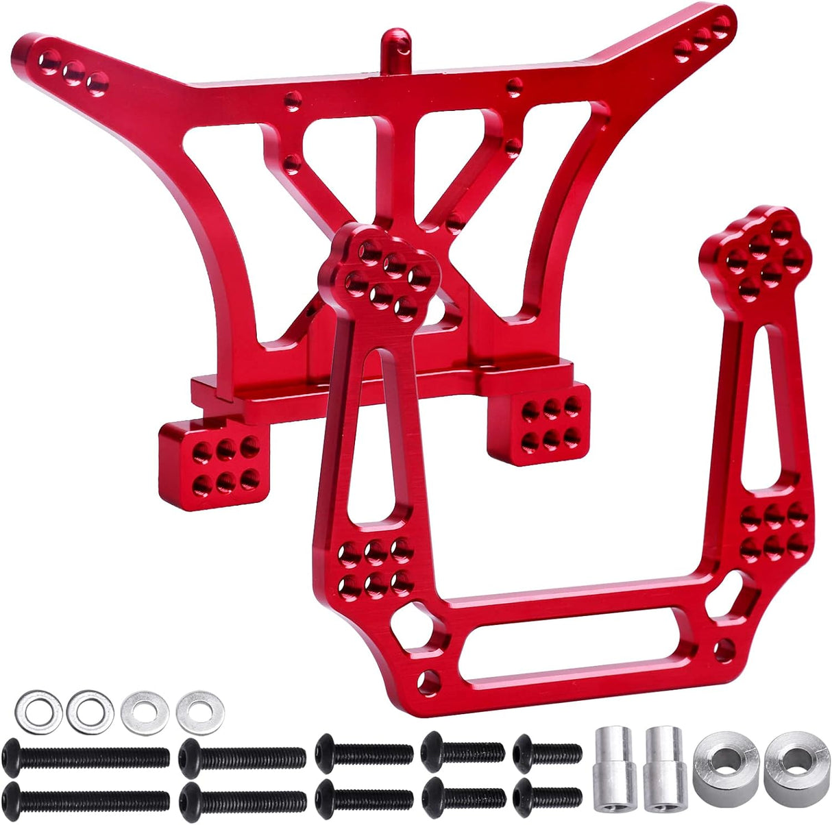 IRonManRc RED Aluminum Front & Rear Shock Tower Set 1/10 Slash Rustler Bandit