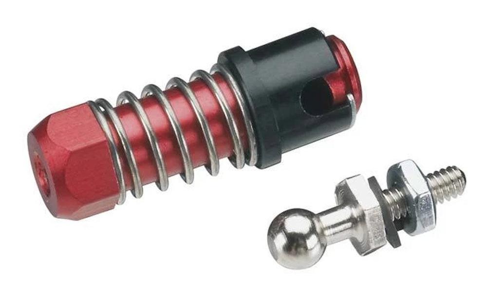 Sullivan Products SUL590 Aluminum Ball Connector W/Sleeve 2-56 Red