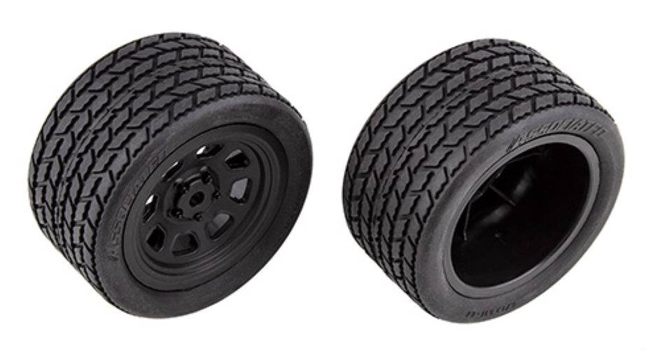 Team Associated 71195 Rear Wheels w/Street Stock Tires Mounted SR10