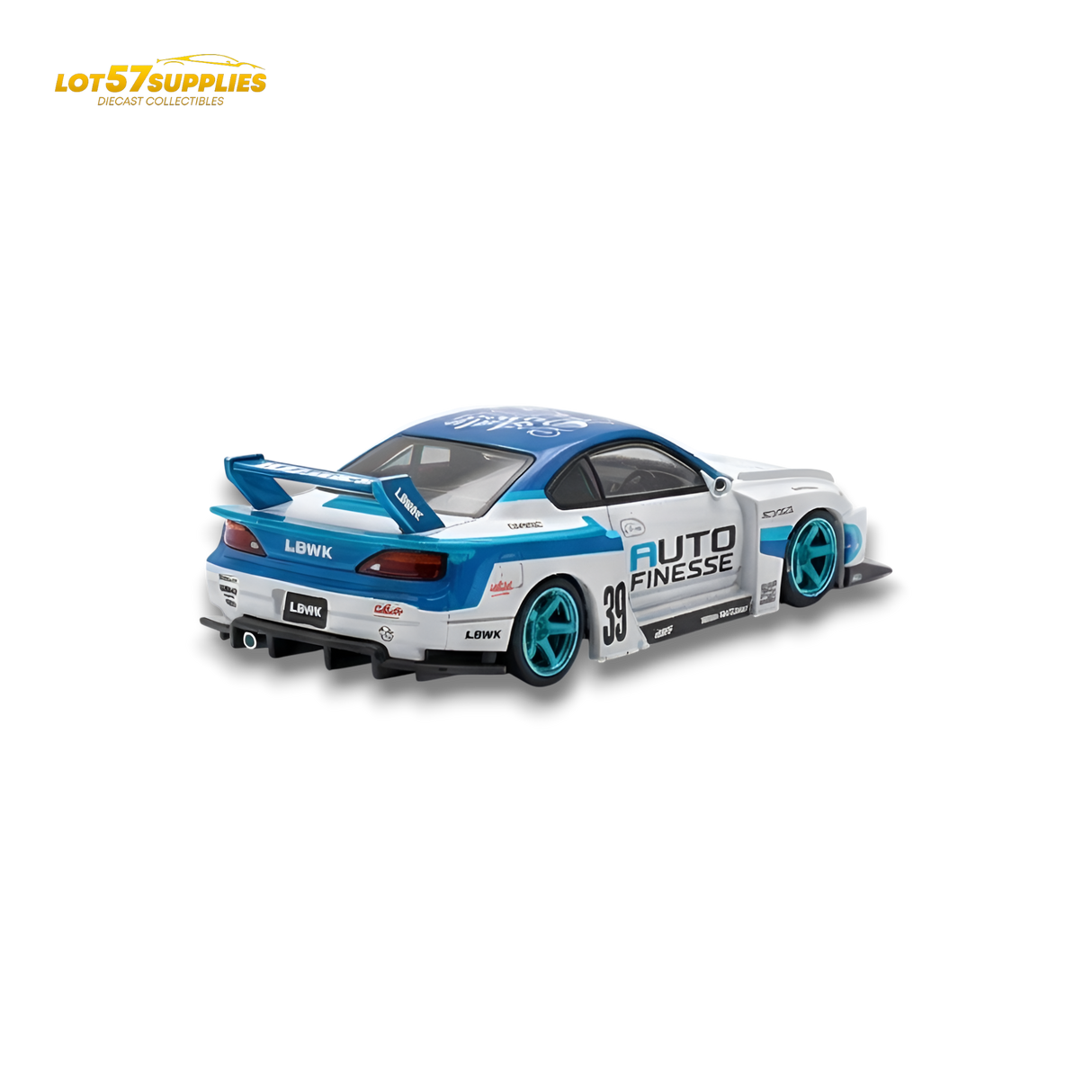 TPC Silvia S15 LBWK Blue - White 1:64