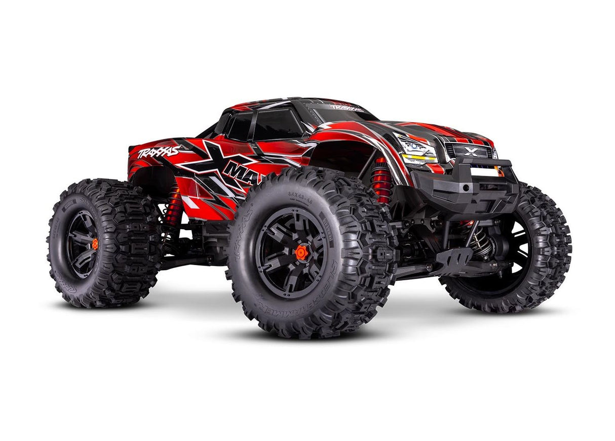 Traxxas 77096-4-RED X-Maxx 8S 1/6 4WD Brushless RTR Monster Truck Red w/2.4GHz TQi Radio, TSM & Belted Tires