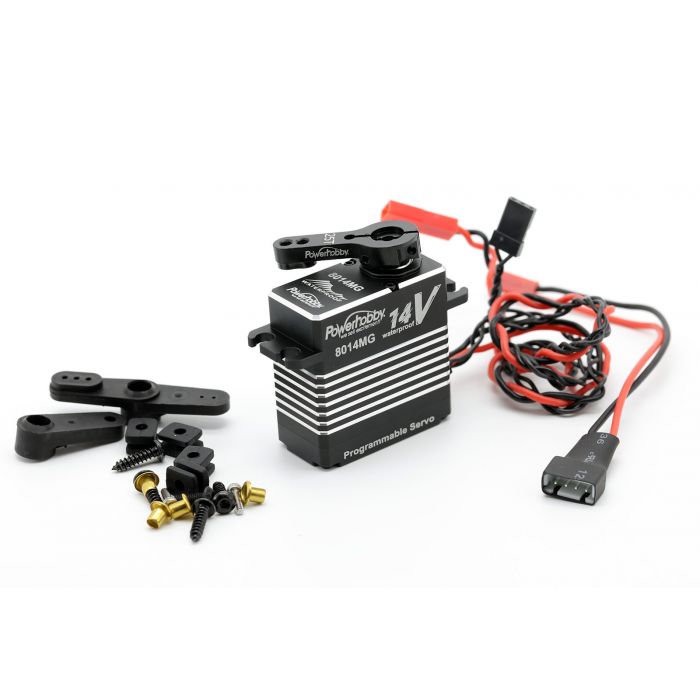 Powerhobby 8014MG 14v Programmable Waterproof HV Brushless 3s Lipo Servo
