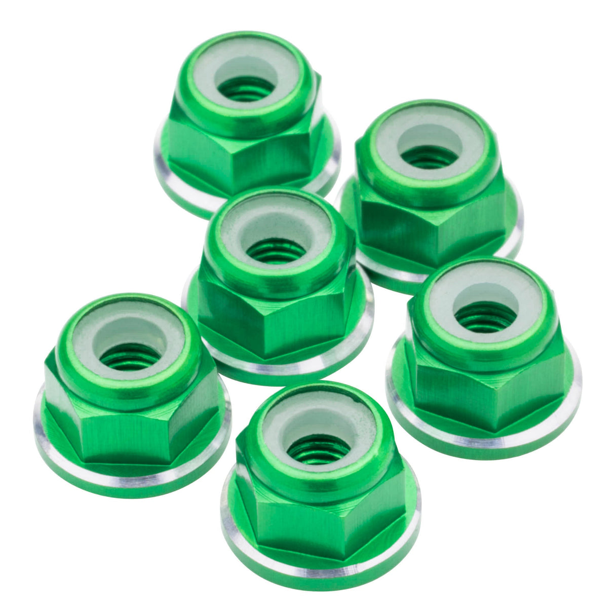 1up Racing 7075 Aluminum Flanged Locknuts - Shine Series - M3