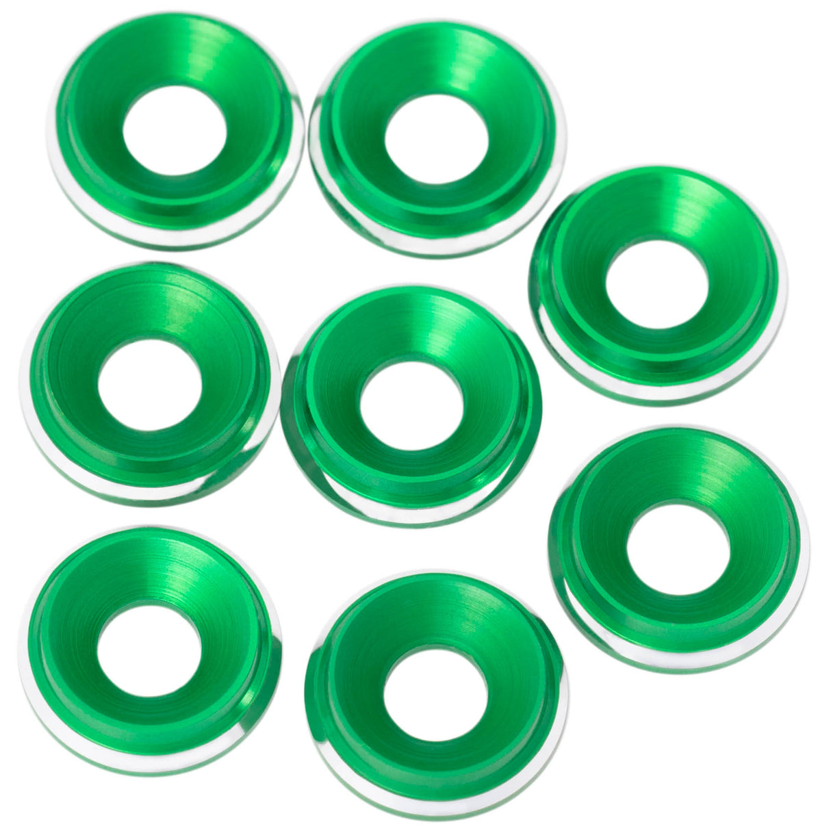 1up Racing 7075 LowPro Countersunk Washers - M3 w/ Shine Chamfer