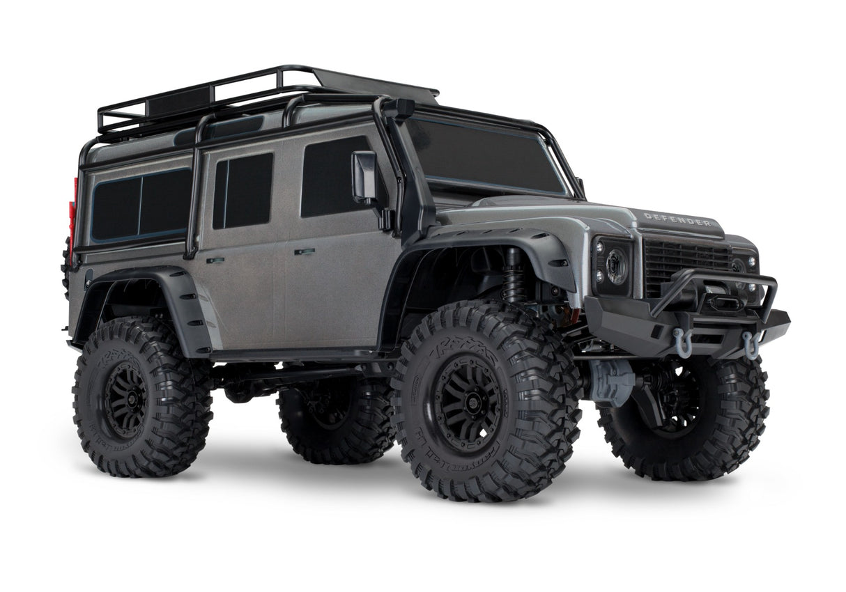 Traxxas TRX-4 1/10 Scale & Trail Rock Crawler w/Land Rover Defender Body (Silver) w/XL-5 ESC & TQi 2.4GHz Radio