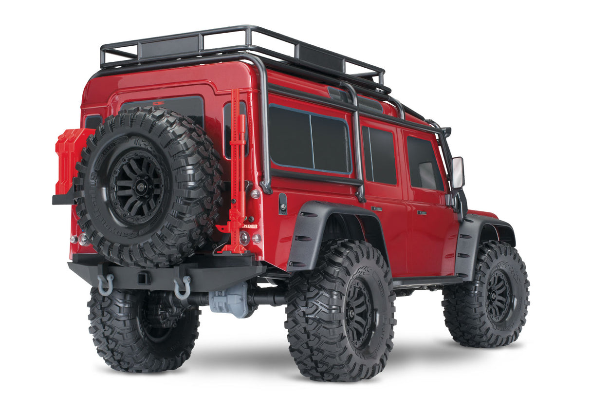 Traxxas TRX-4 1/10 Scale & Trail Rock Crawler w/Land Rover Defender Body (Red) w/XL-5 ESC & TQi 2.4GHz Radio