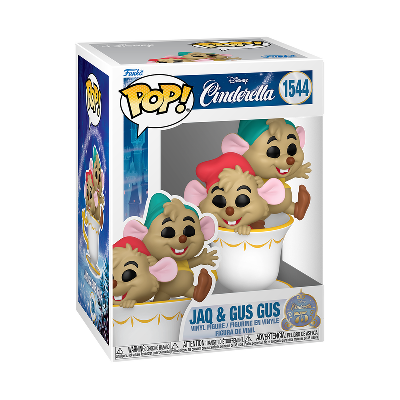 (PRE-ORDER) POP Disney: Cinderellas 75th- JAQ & GUS GUS in cup
