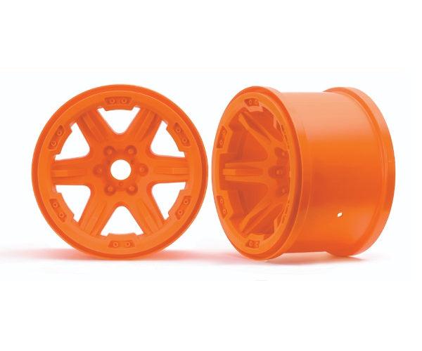 Traxxas 8671A Wheels 3.8' Orange (2) 17mm E-Revo VXL Brushless