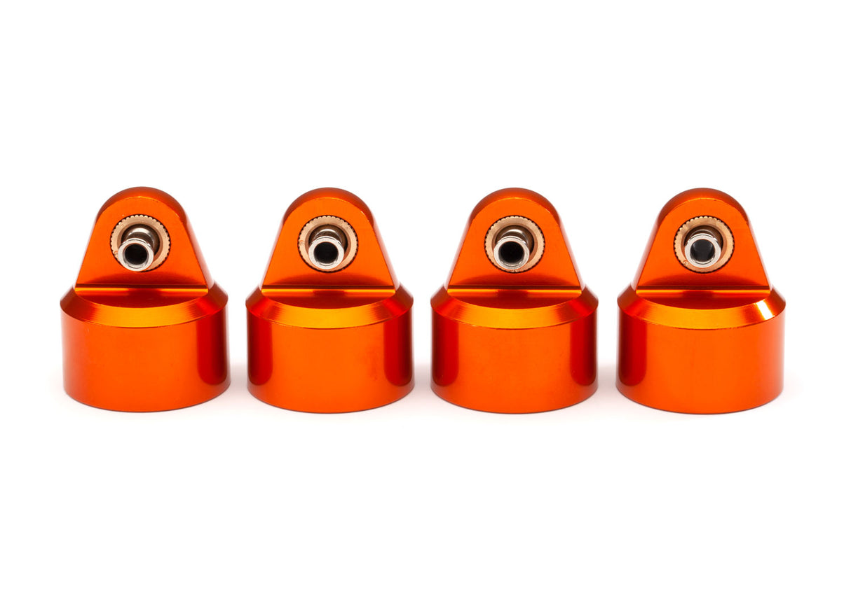 Traxxas 8964T Orange Aluminum GT-Maxx Shock Caps (4)