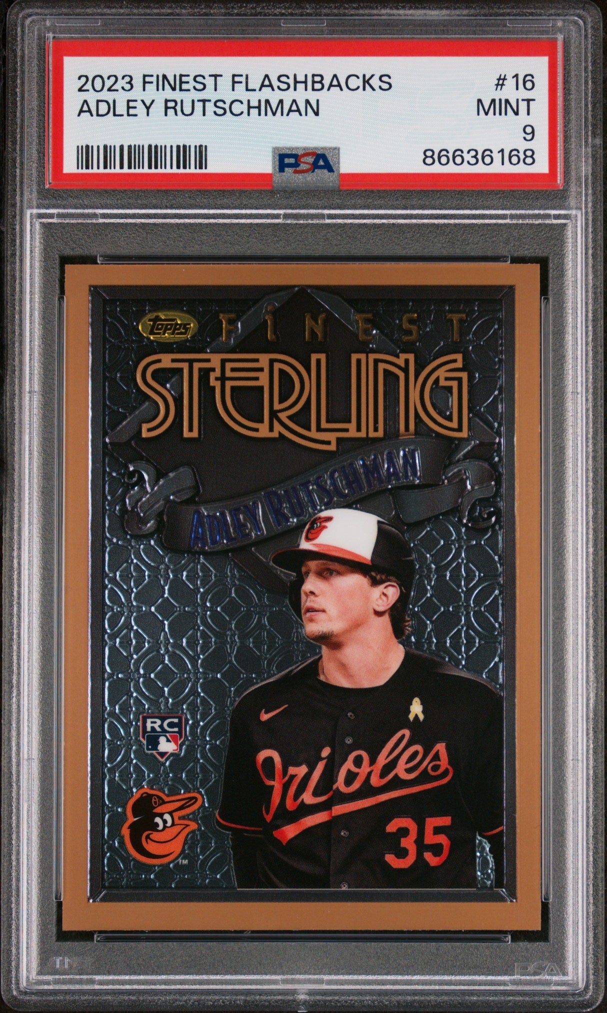 2023 TOPPS FINEST FLASHBACKS ADLEY RUTSCHMAN #16 - PSA 9