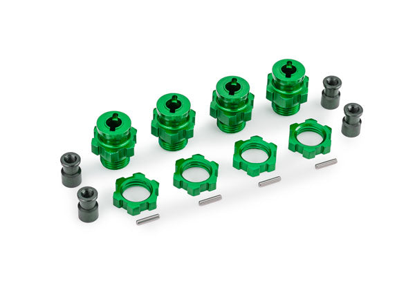 TRAXXAS 9086-GRN 17MM WHEEL HUBS/NUTS HD