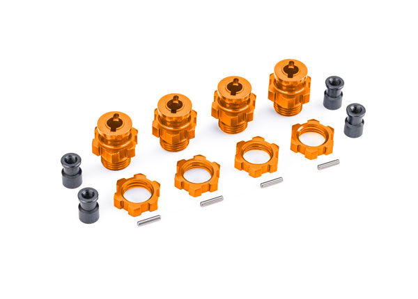 TRAXXAS 9086-ORNG 17MM WHEEL HUBS/NUTS HD BLUE