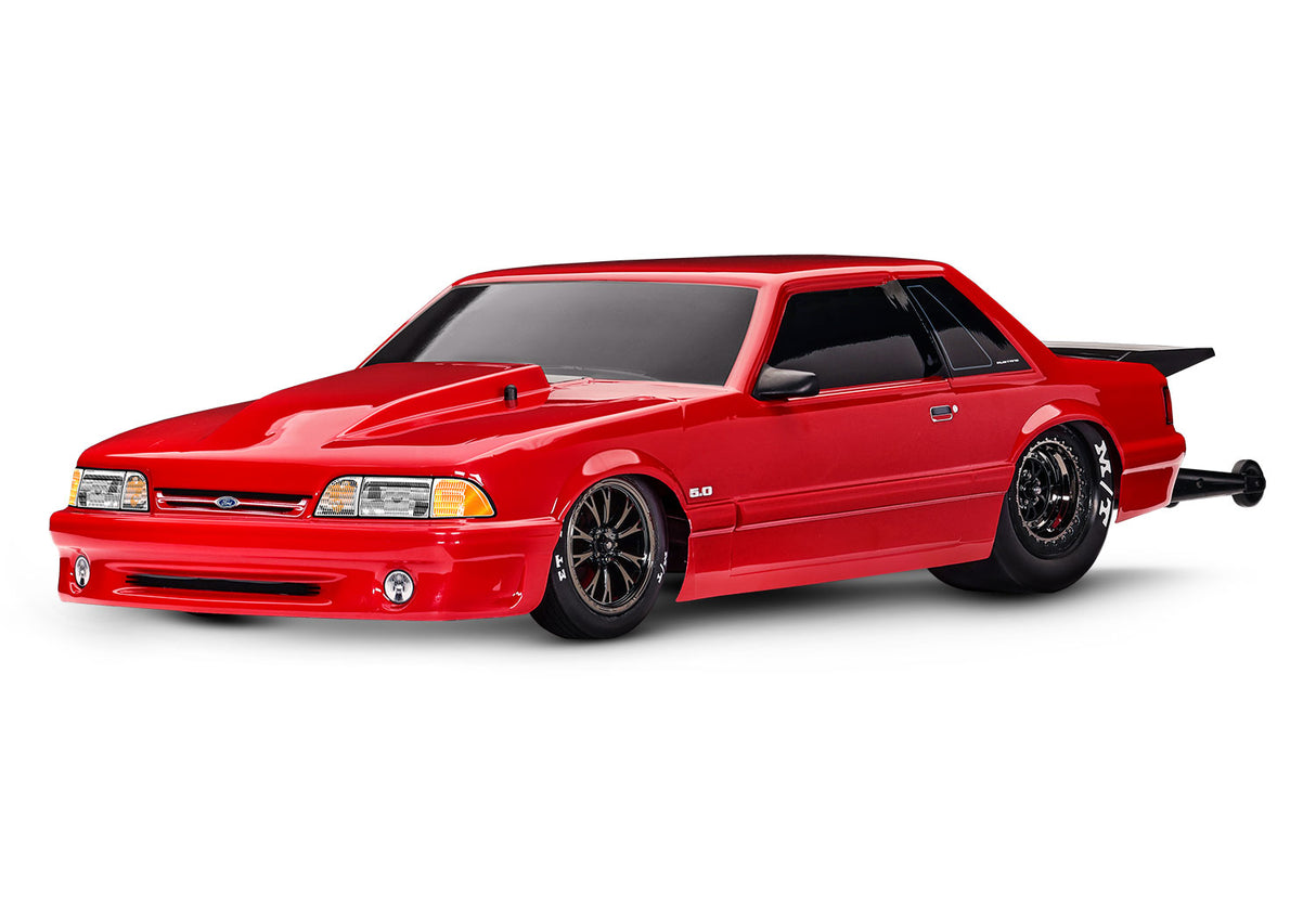 Traxxas 94346-74-RED Drag Slash HD 1/10 2WD RTR No Prep Car w/Ford Mustang 5.0 Body (Red) TQi 2.4GHz Radio & TSM