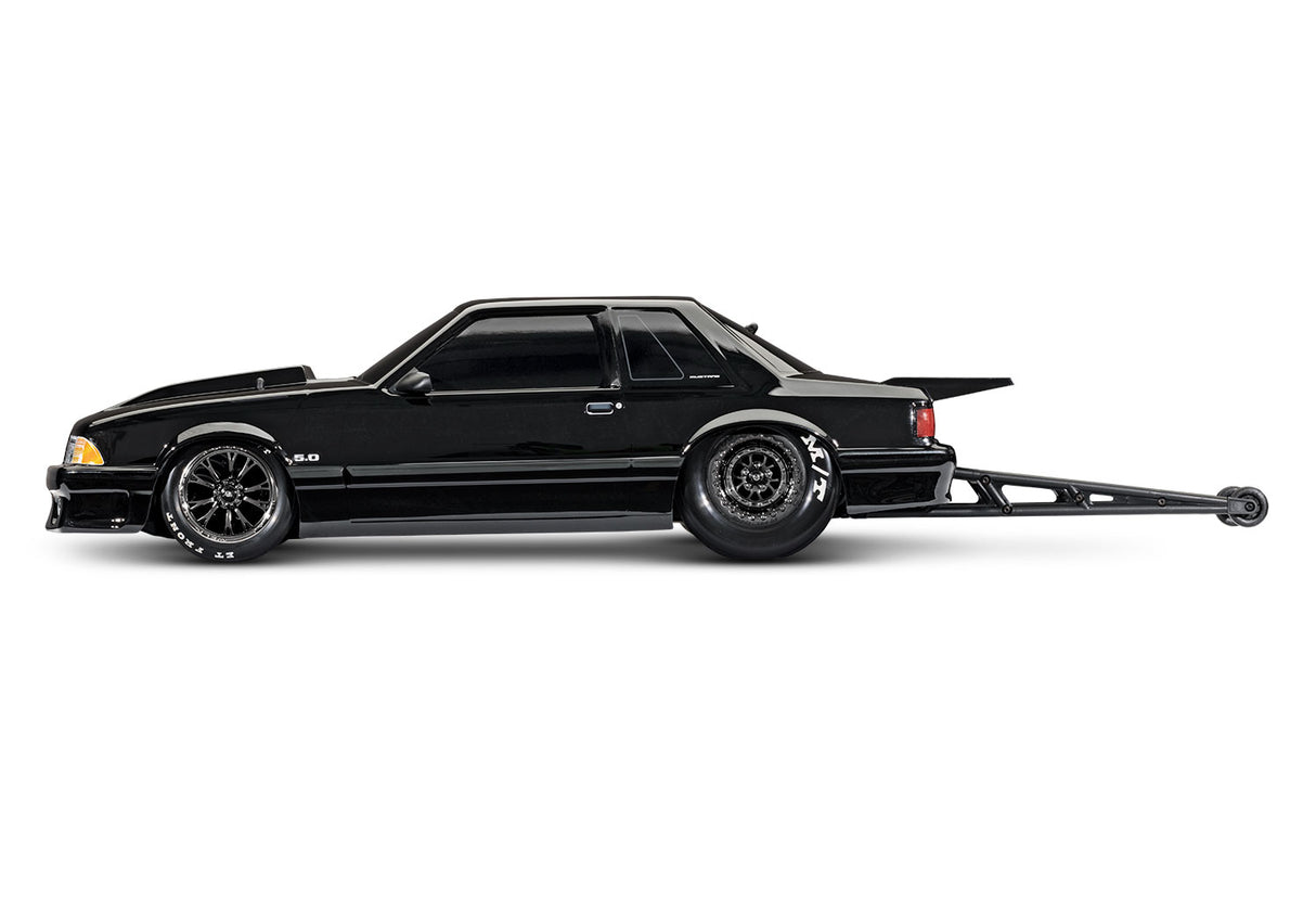 Traxxas 94346-74-BLK Drag Slash HD 1/10 2WD RTR No Prep Car w/Ford Mustang 5.0 Body (Black) TQi 2.4GHz Radio & TSM