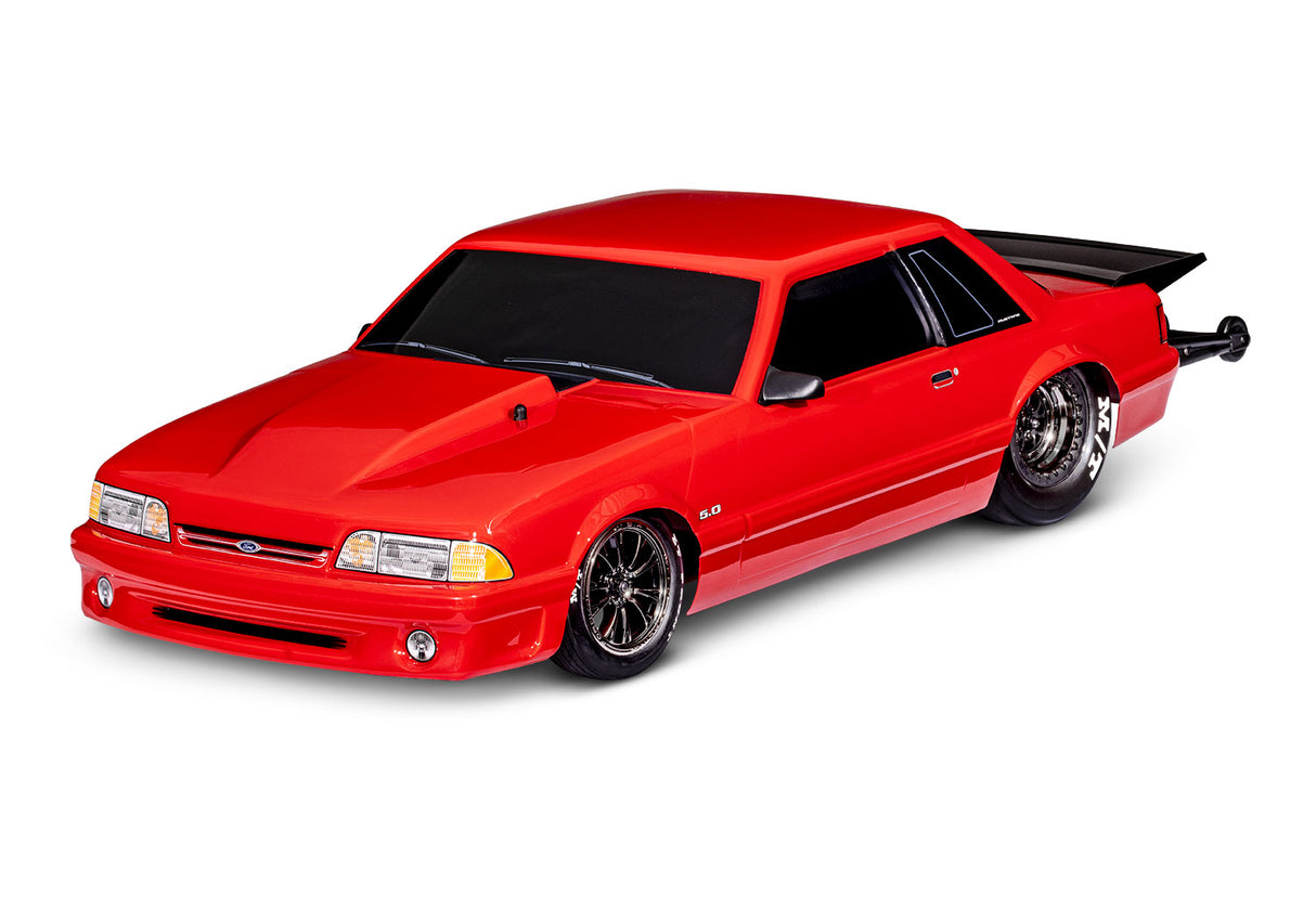 Traxxas 94346-74-RED Drag Slash HD 1/10 2WD RTR No Prep Car w/Ford Mustang 5.0 Body (Red) TQi 2.4GHz Radio & TSM