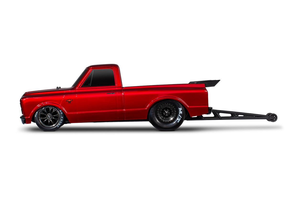 Traxxas 94376-74-RED Drag Slash HD 1967 Chevrolet C10 1/10 2WD RTR No Prep Truck (Red) w/TQi 2.4GHz Radio & TSM