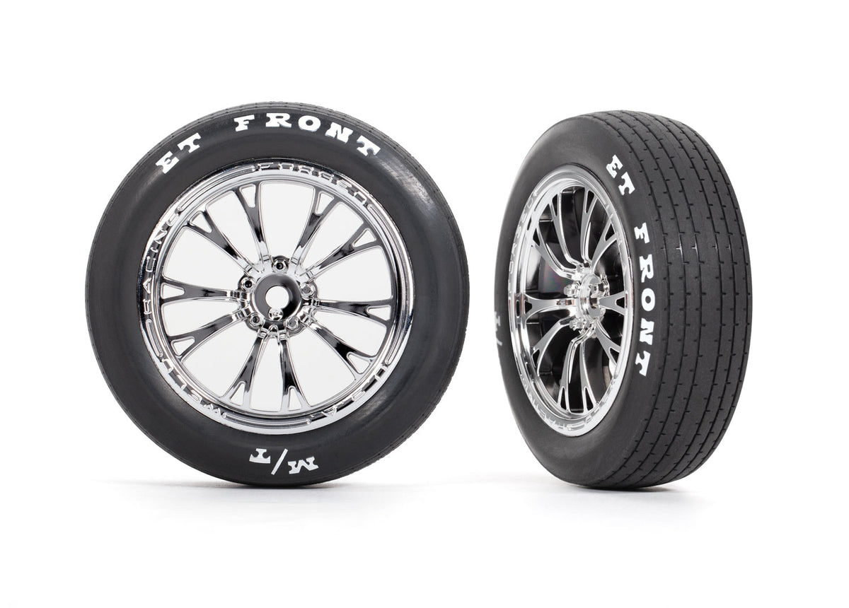 Traxxas 9474R Weld Chrome Front Wheels & Tires