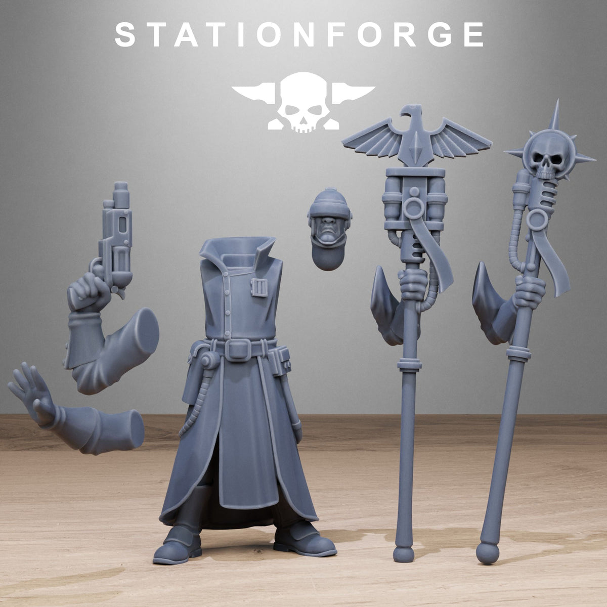 3D Printed GrimCorp Seers by StationForge Miniatures