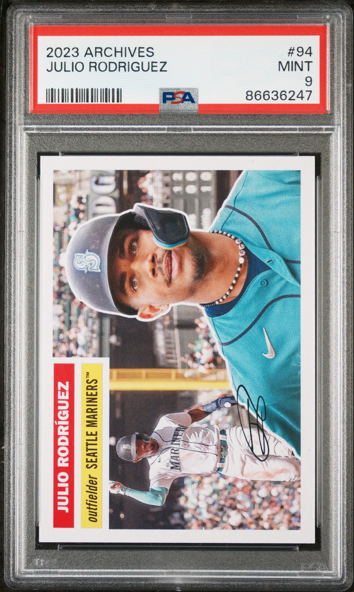 2023 TOPPS ARCHIVES JULIO RODRIGUEZ #94 - PSA 9