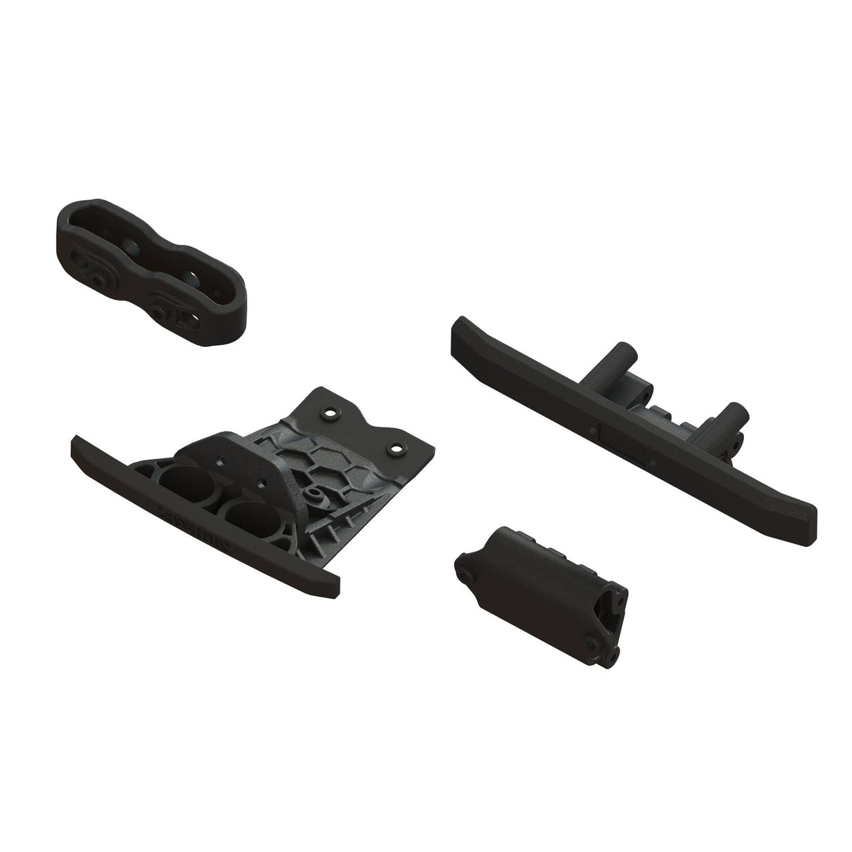 ARRMA 1547 Lower Skid And Bumper Set: Black