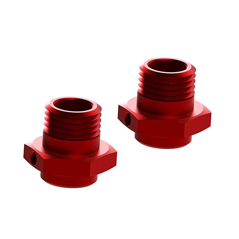 ARRMA 310484 Wheel Hex Aluminum 17mm (16.5mm Thick) Red (2)