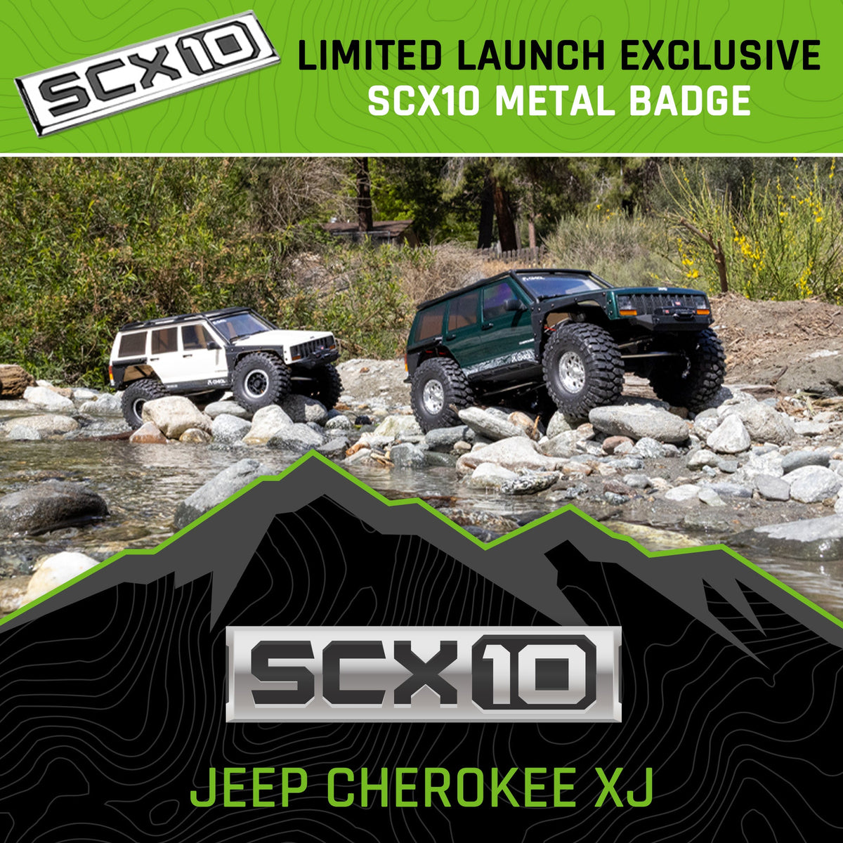 Axial 1/10 SCX10 III Jeep Cherokee XJ 4X4 RTR Brushed Rock Crawler White