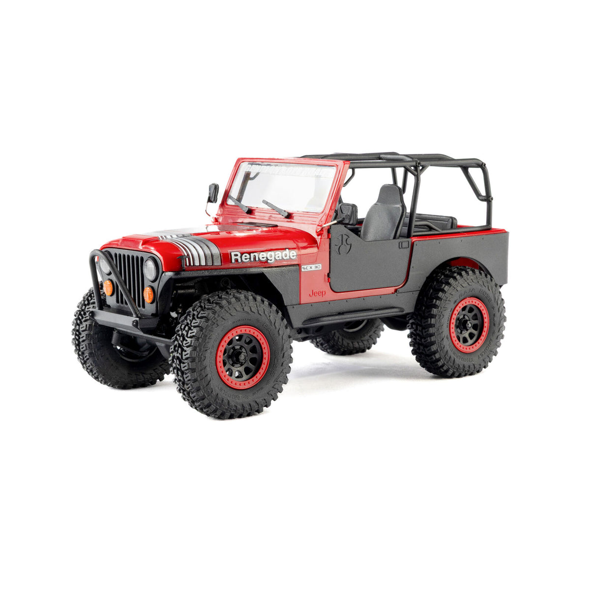 Axial AXI-3273T1 SCX30 Jeep CJ-7 Renegade 1/30 4WD RTR Scale Mini Crawler (Crawler Version) (Red) w/2.4GHz Radio, Battery & Charger